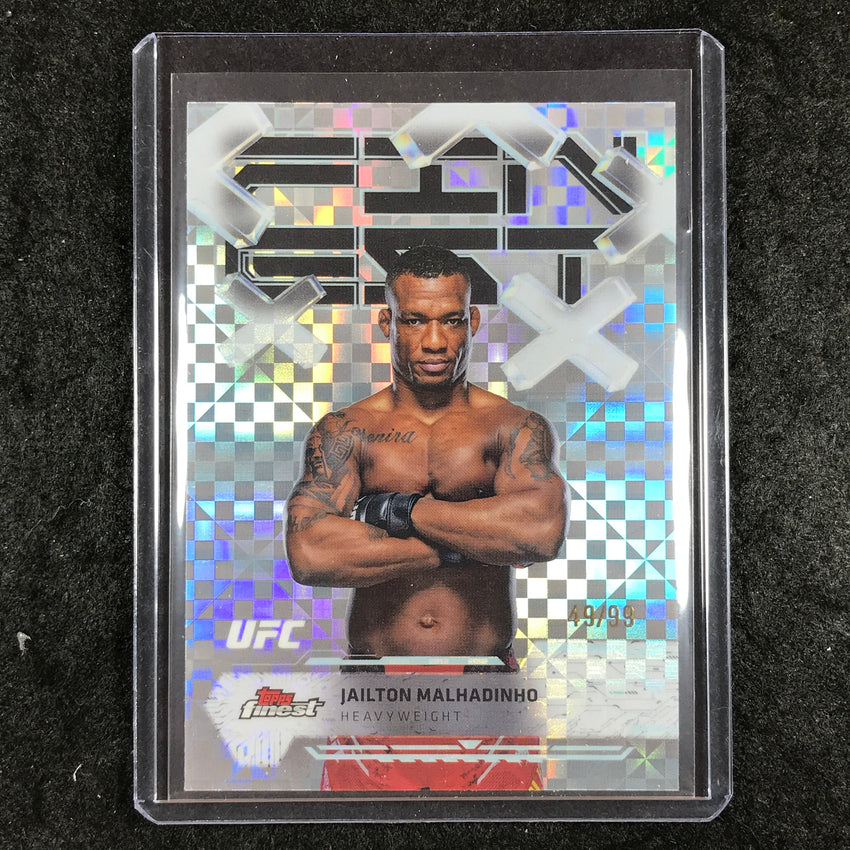 2025 Topps Finest UFC JAILTON MALHADINHO Common Blue Checkerboard 49/99 #72