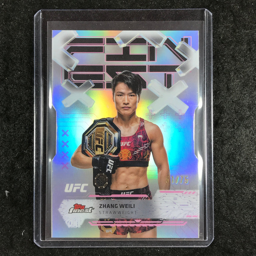 2025 Topps Finest UFC ZHANG WEILI Common Die-Cut 51/75 #50