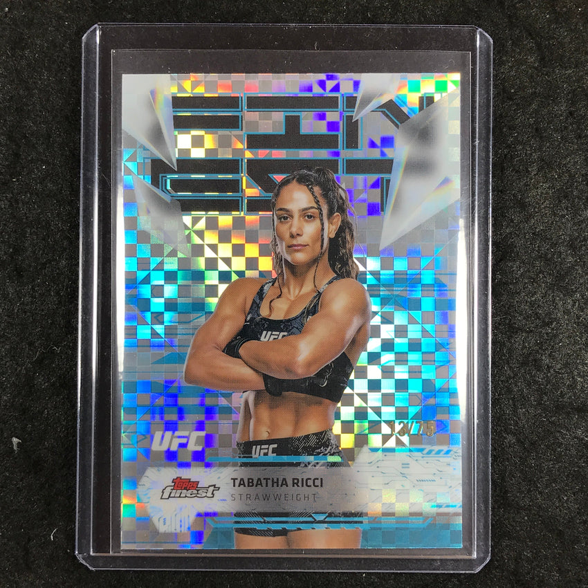 2025 Topps Finest UFC TABATHA RICCI Uncommon Blue Checkerboard 13/75 #133