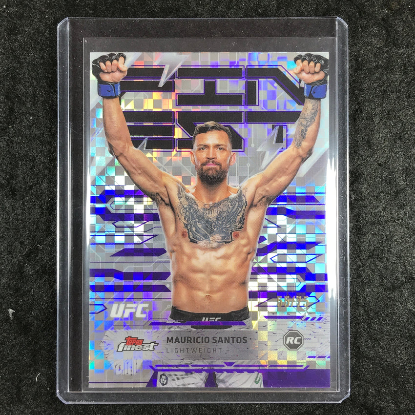 2025 Topps Finest UFC MAURICIO SANTOS Rookie Rare Purple Checkerboard 55/75 #231