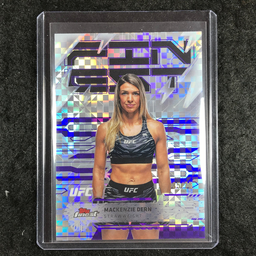 2025 Topps Finest UFC MACKENZIE DERN Rare Purple Checkerboard 35/75 #261