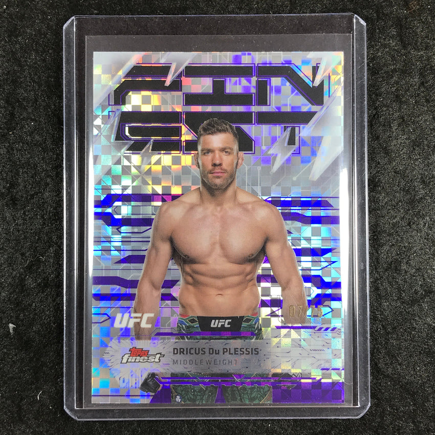 2025 Topps Finest UFC DRICUS DU PLESSIS Rare Purple Checkerboard 7/75 #276