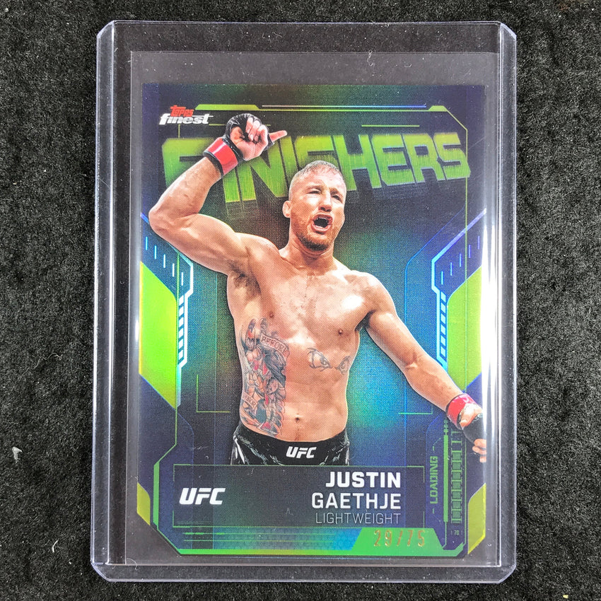 2025 Topps Finest UFC JUSTIN GAETHJE Finishers Die-Cut 29/75 #22
