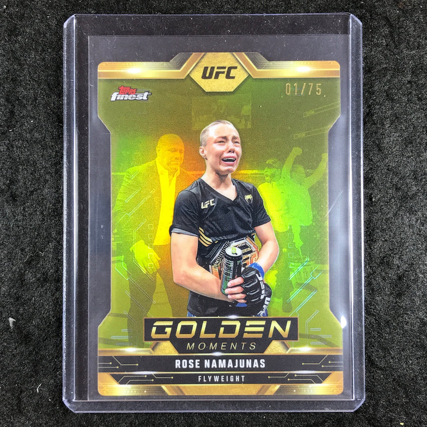 2025 Topps Finest UFC ROSE NAMAJUNAS Golden Moments Die-Cut 1/75 #10