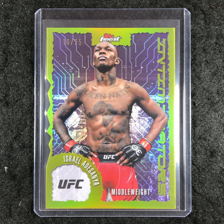 2025 Topps Finest UFC ISRAEL ADESANYA Intimidators Die-Cut 16/75 #19