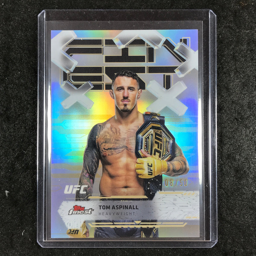 2025 Topps Finest UFC TOM ASPINALL Common Gold 8/50 #91
