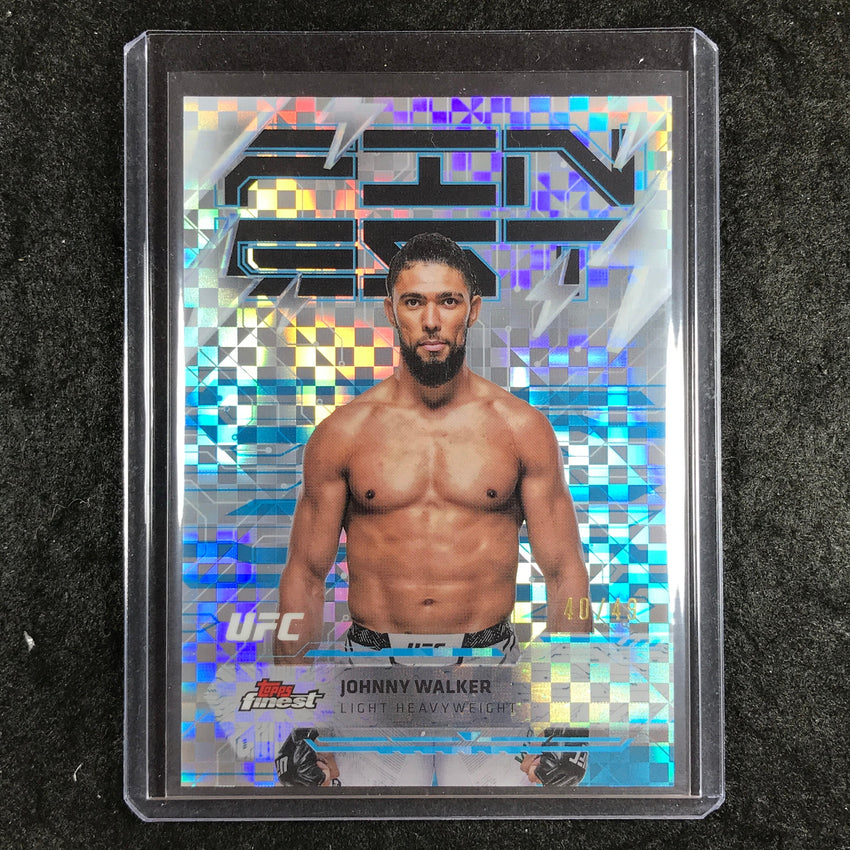 2025 Topps Finest UFC JOHNNY WALKER Rare Blue Checkerboard 40/49 #221