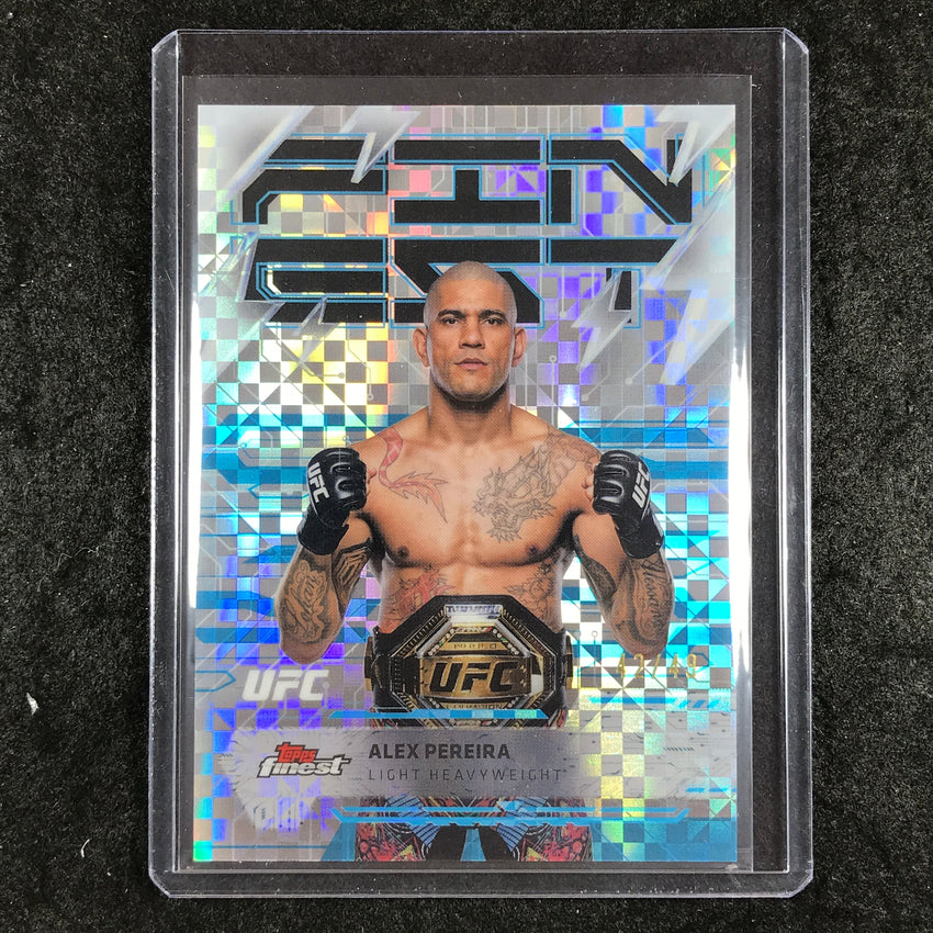 2025 Topps Finest UFC ALEX PEREIRA Rare Blue Checkerboard 42/49 #248