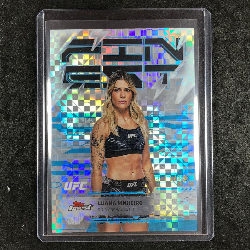 2025 Topps Finest UFC LUANA PINHEIRO Rare Blue Checkerboard 11/49 #249