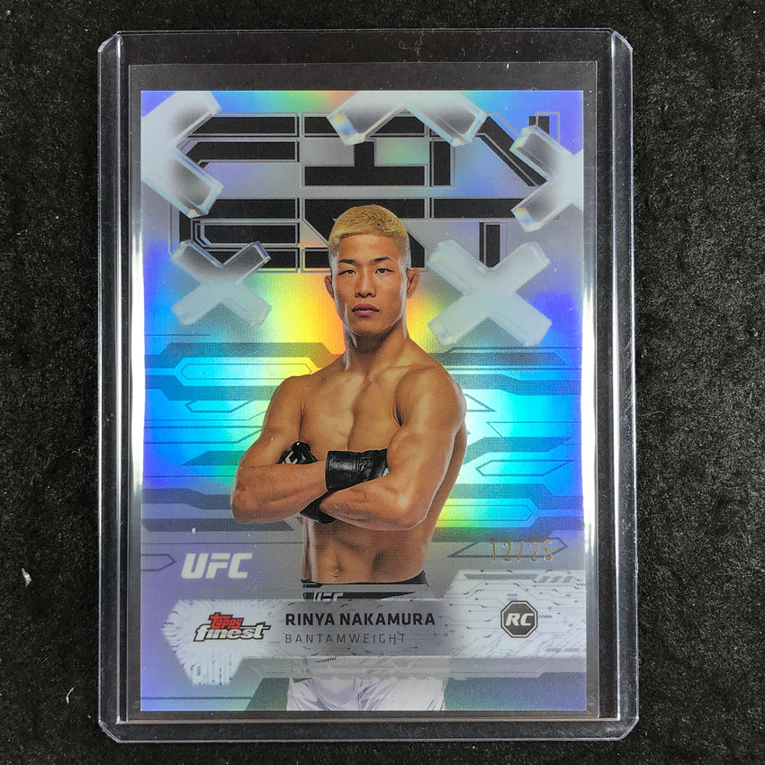 2025 Topps Finest UFC RINYA NAKAMURA Rookie Common Black 12/25 #28