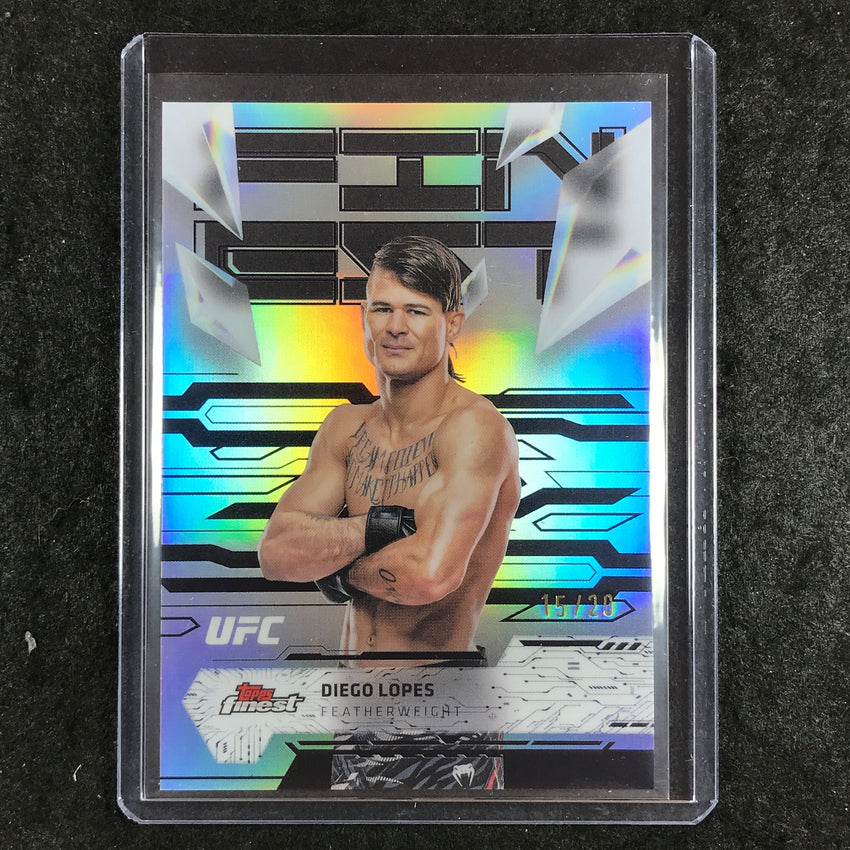 2025 Topps Finest UFC DIEGO LOPES Uncommon Black 15/20 #104