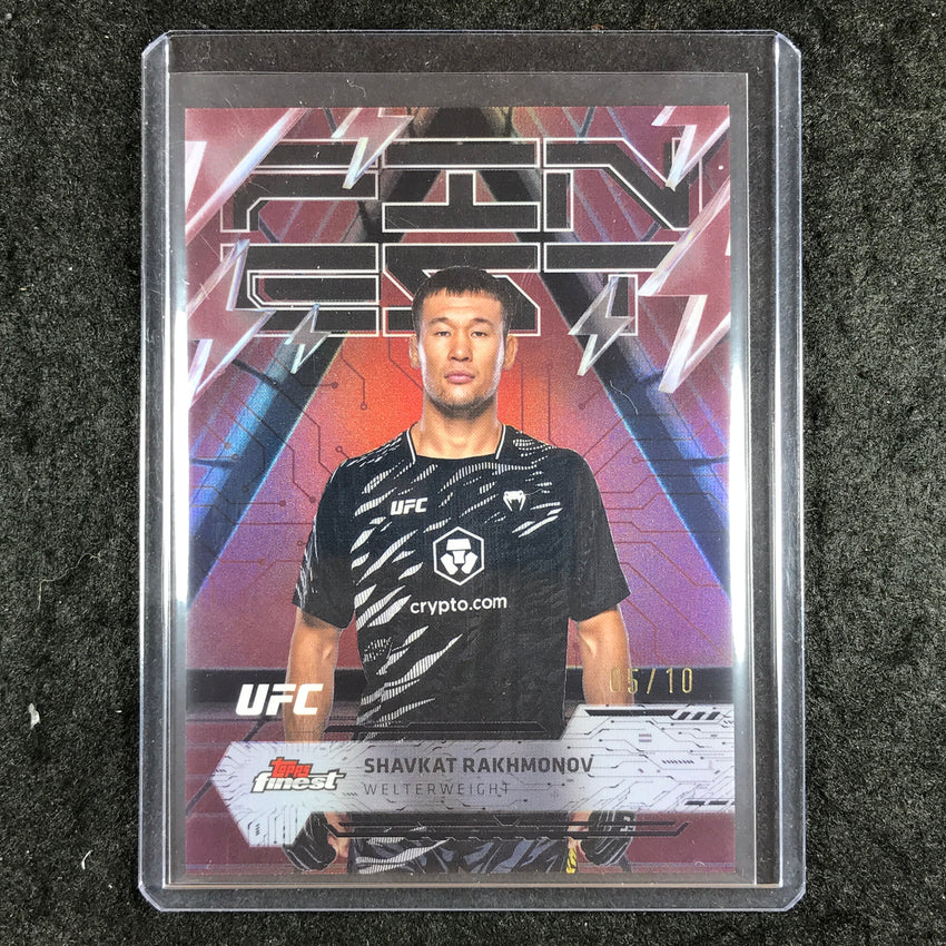 2025 Topps Finest UFC SHAVKAT RAKHMONOV Rare Red Black Vapor 5/10 #230
