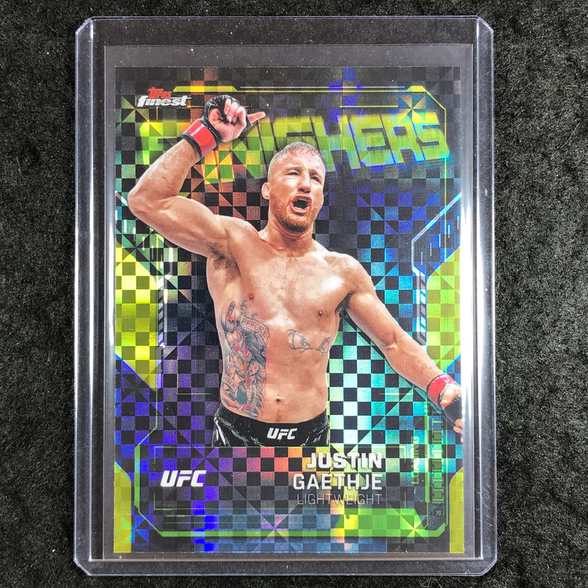 2025 Topps Finest UFC JUSTIN GAETHJE Finishers Checkerboard #22