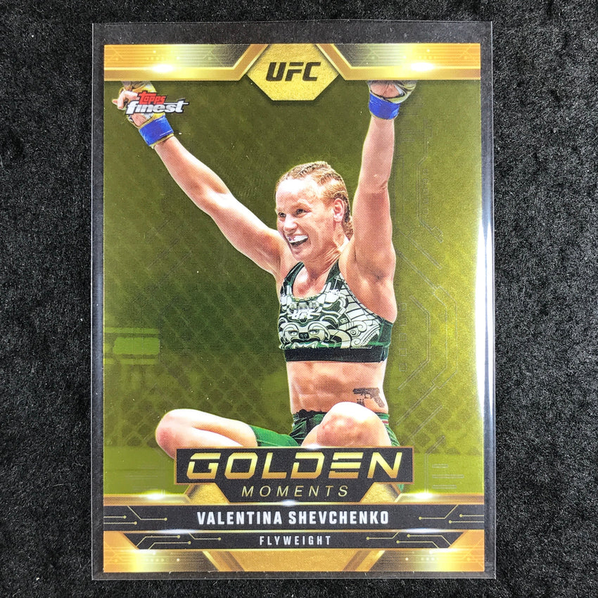 2025 Topps Finest UFC VALENTINA SHEVCHENKO Golden Moments Base #1