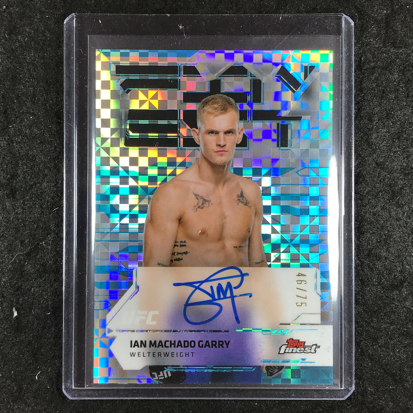 2025 Topps Finest UFC IAN MACHADO GARRY Finest Auto Blue Checkerboard 46/75