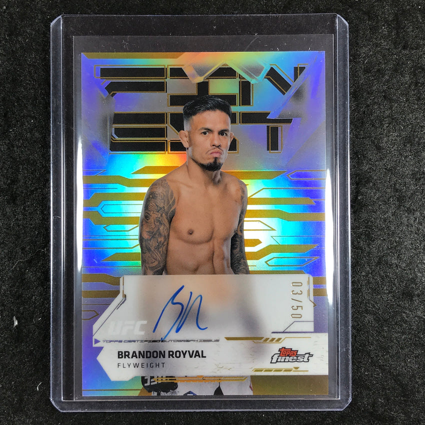 2025 Topps Finest UFC BRANDON ROYVAL Finest Autographs Gold 3/50