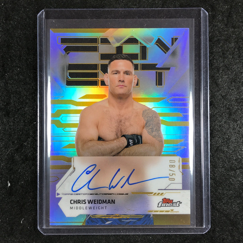2025 Topps Finest UFC CHRIS WEIDMAN Finest Autographs Gold 8/50