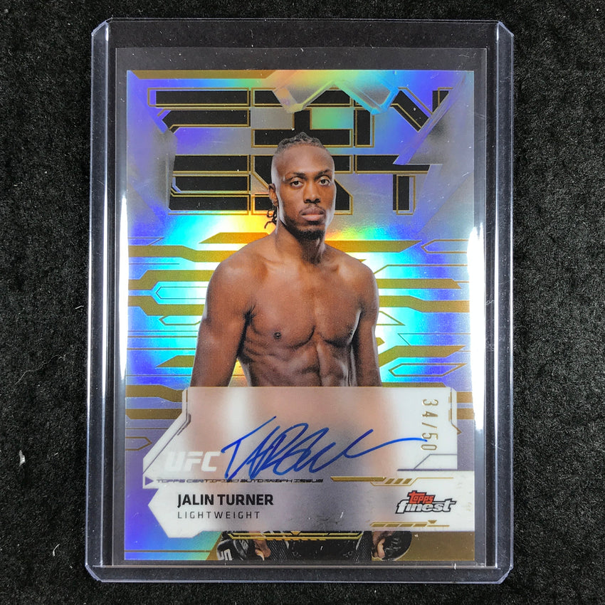 2025 Topps Finest UFC JALIN TURNER Finest Autographs Gold 34/50