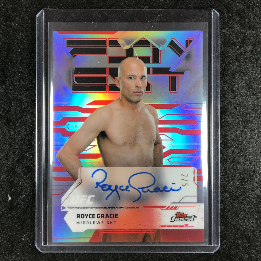 2025 Topps Finest UFC ROYCE GRACIE Finest Autographs Red 2/5