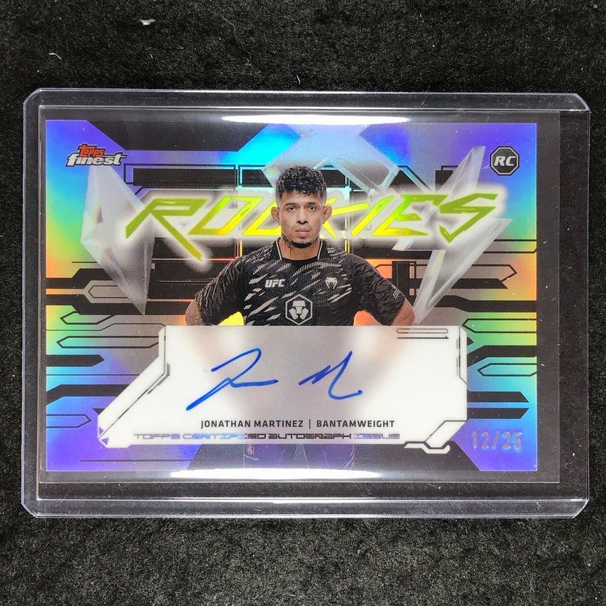 2025 Topps Finest UFC JONATHAN MARTINEZ Finest Rookies Autographs Black 12/25