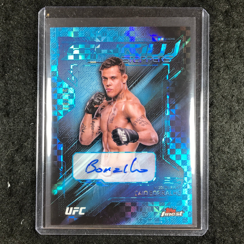 2025 Topps Finest UFC CAIO BORRALHO Showstoppers Auto Blue Checkerboard 48/75