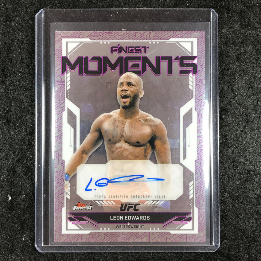 2025 Topps Finest UFC LEON EDWARDS Finest Moments Signatures Auto #LE