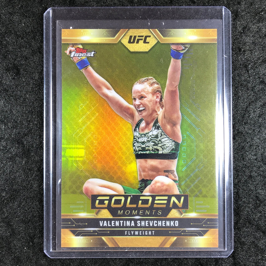 2025 Topps Finest UFC VALENTINA SHEVCHENKO Golden Moments Refractor #1