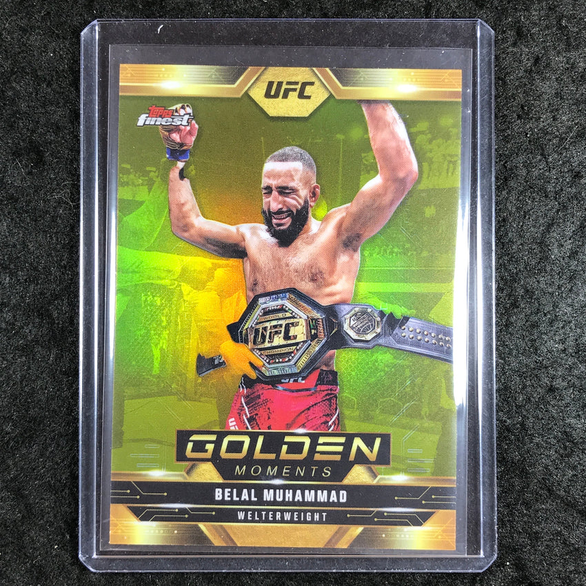 2025 Topps Finest UFC BELAL MUHAMMAD Golden Moments Refractor #11