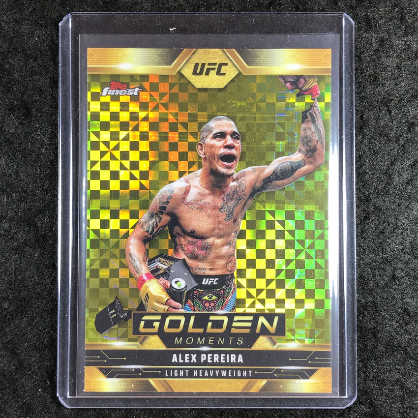 2025 Topps Finest UFC ALEX PEREIRA Golden Moments Checkerboard #7