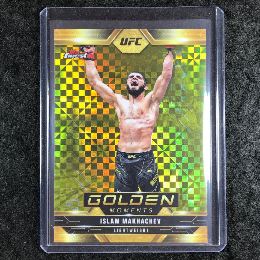 2025 Topps Finest UFC ISLAM MAKHACHEV Golden Moments Checkerboard #12