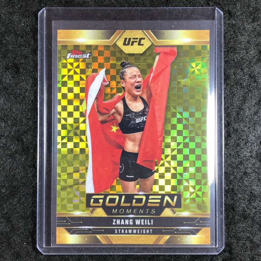 2025 Topps Finest UFC ZHANG WEILI Golden Moments Checkerboard #18