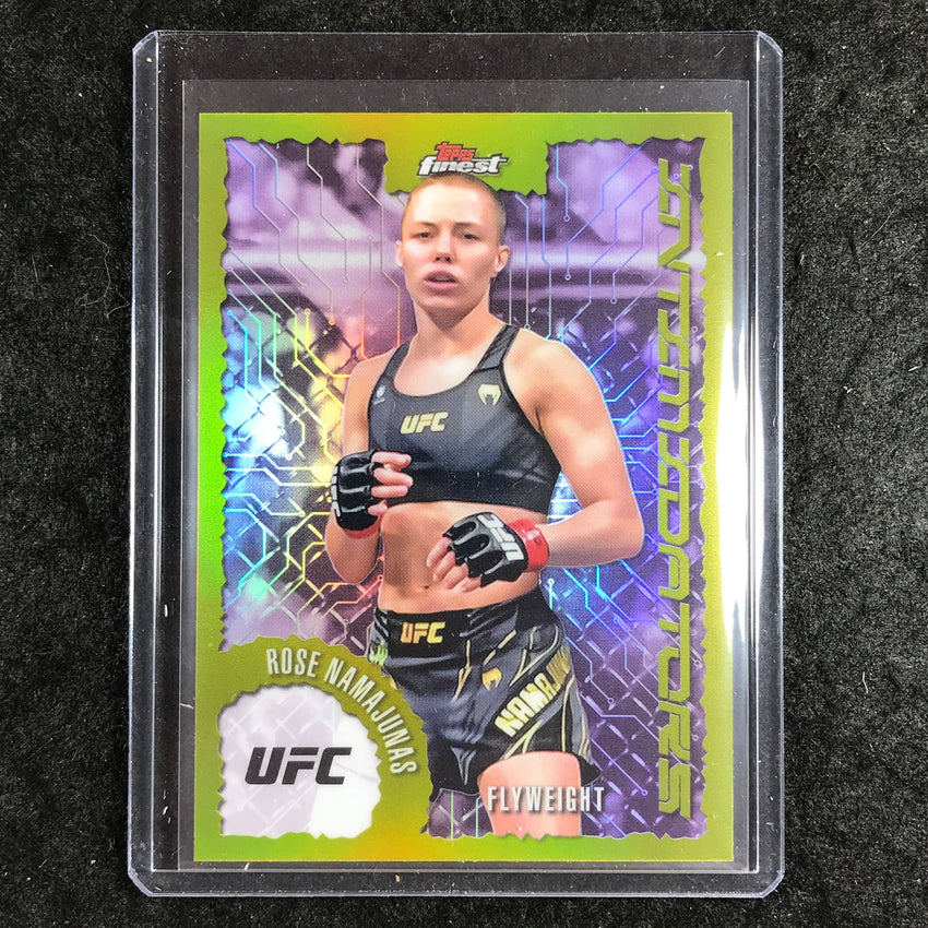 2025 Topps Finest UFC ROSE NAMAJUNAS Intimidators Refractor #6