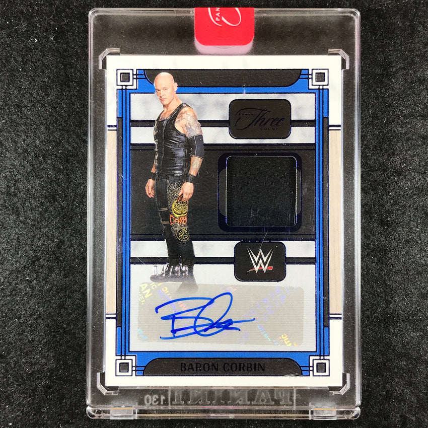 2024 Three Count WWE BARON CORBIN Memorabilia Autograph Blue 4/99
