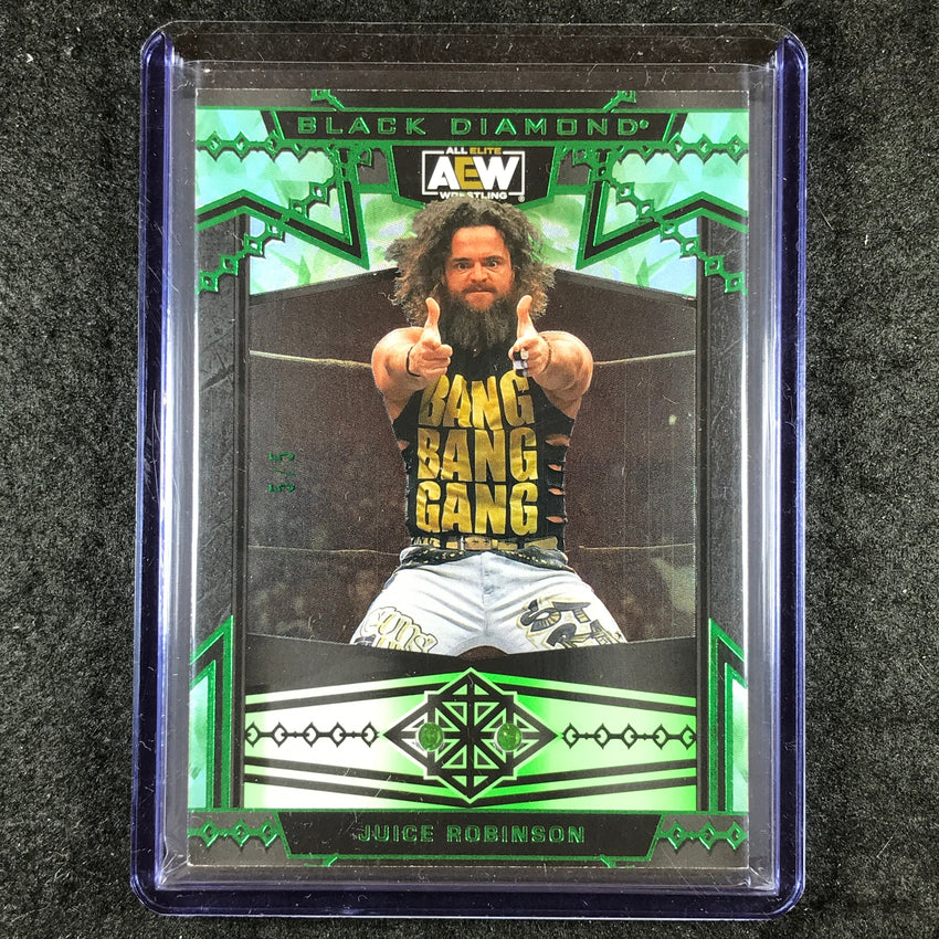 2024 Black Diamond AEW JUICE ROBINSON Exquisite Collection Green 5/5 #19