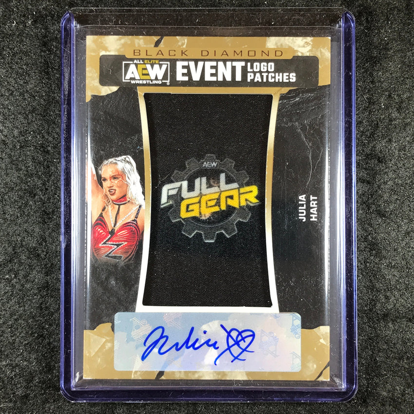 2024 Black Diamond AEW JULIA HART AEW Event Logo Full Gear Patch Auto 43/99