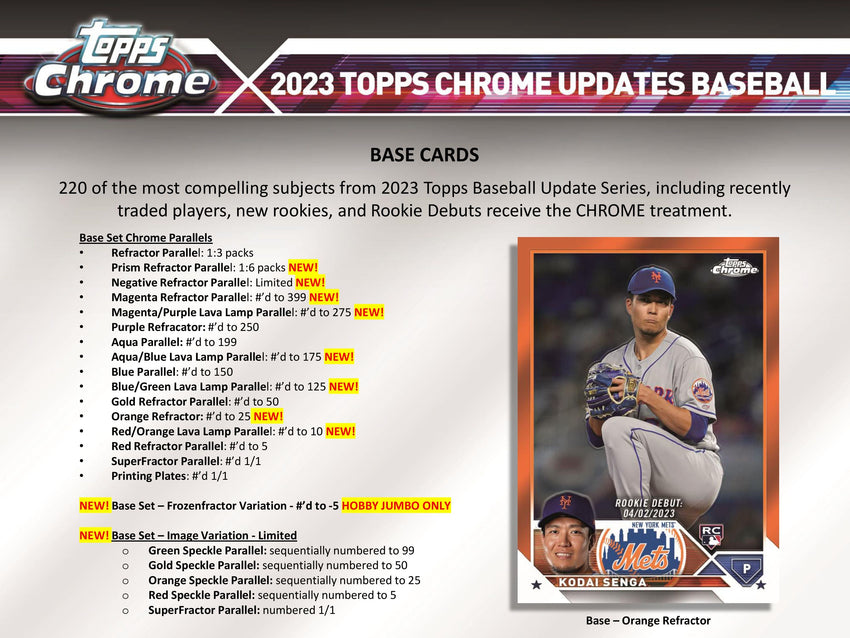 2023 Topps Chrome Update Series Baseball Jumbo Pack