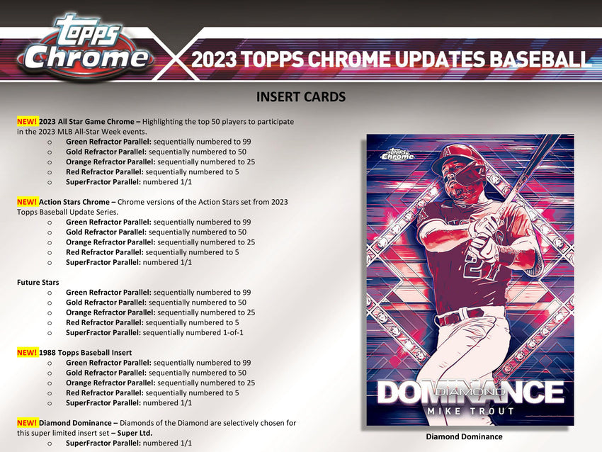 2023 Topps Chrome Update Series Baseball Jumbo Box
