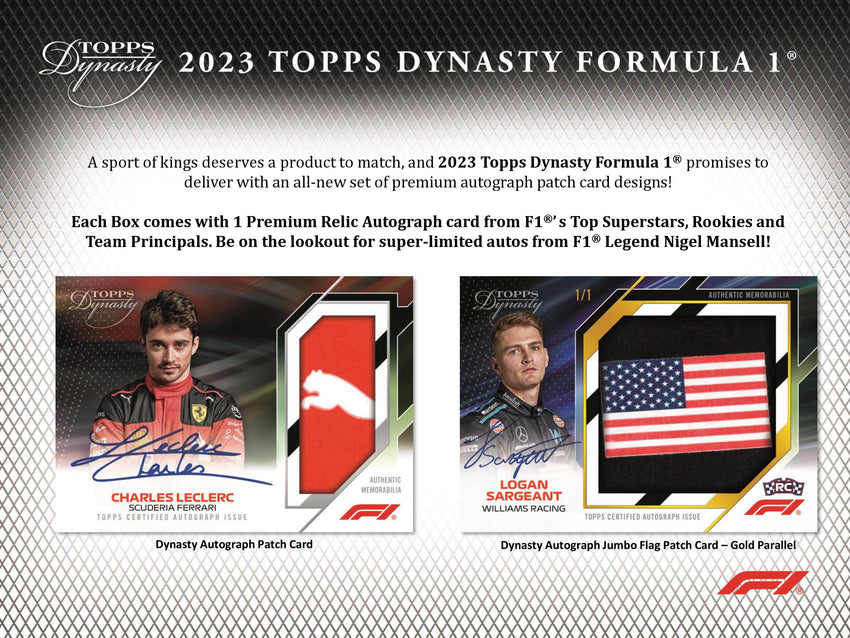 2023 Topps Formula 1 Dynasty 1-Box Break #20771- Random Subject - May 17 (5pm)