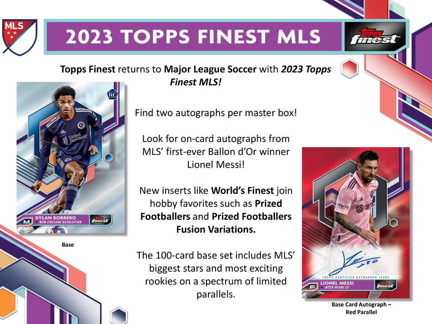 2023 Topps Finest Major League Soccer Hobby Box