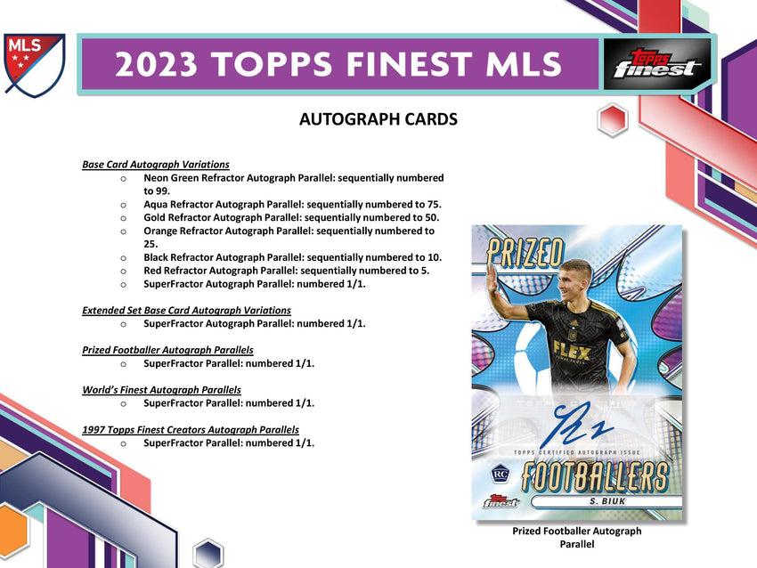 2023 Topps Finest Major League Soccer Hobby Box