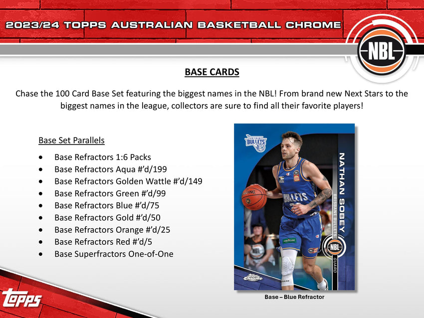 2023-24 Topps NBL Chrome Basketball Hobby Pack