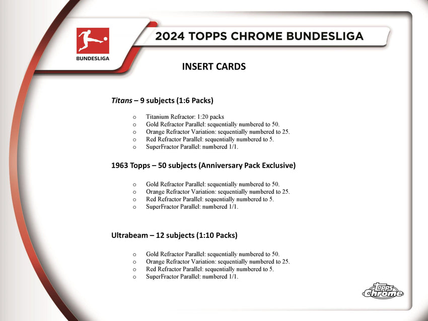 2023-24 Topps Chrome Bundesliga Soccer Hobby Box (Pre Order May 23)