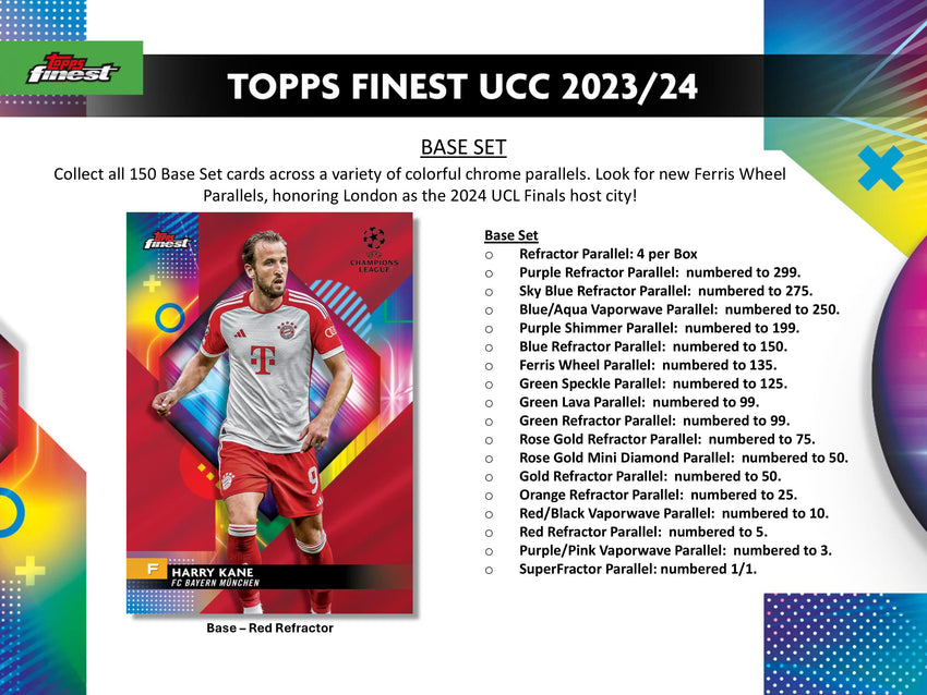 2023-24 Topps Finest UEFA Club Competitions Soccer Hobby Box