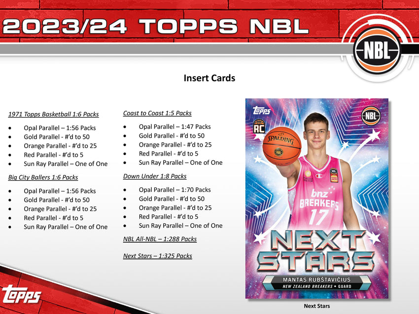 2023-24 Topps NBL Basketball Hobby 12 Box Case