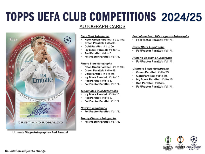 2024-25 Topps UEFA Club Competitions Soccer 7-Pack Blaster Box