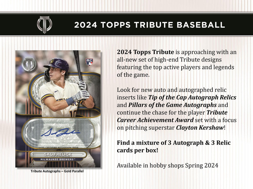 2024 Topps Tribute Baseball 2-Box Break #20541 (Giveaway Reds) - Team Based - May 15 (5pm)