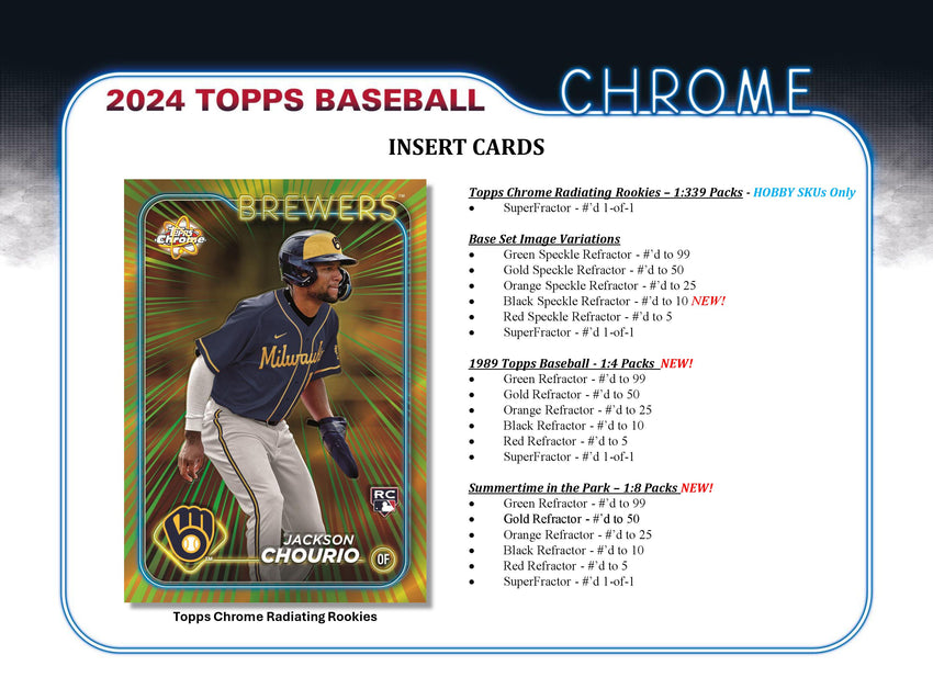 2024 Topps Chrome Baseball Jumbo Box-Cherry Collectables