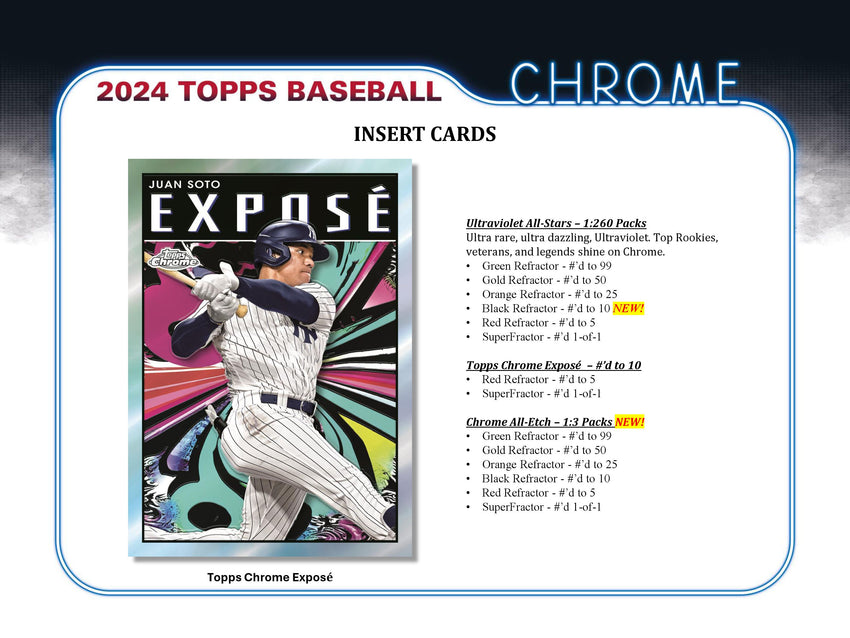 2024 Topps Chrome Baseball Jumbo Box-Cherry Collectables