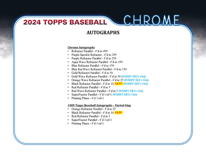2024 Topps Chrome Baseball Jumbo Box-Cherry Collectables