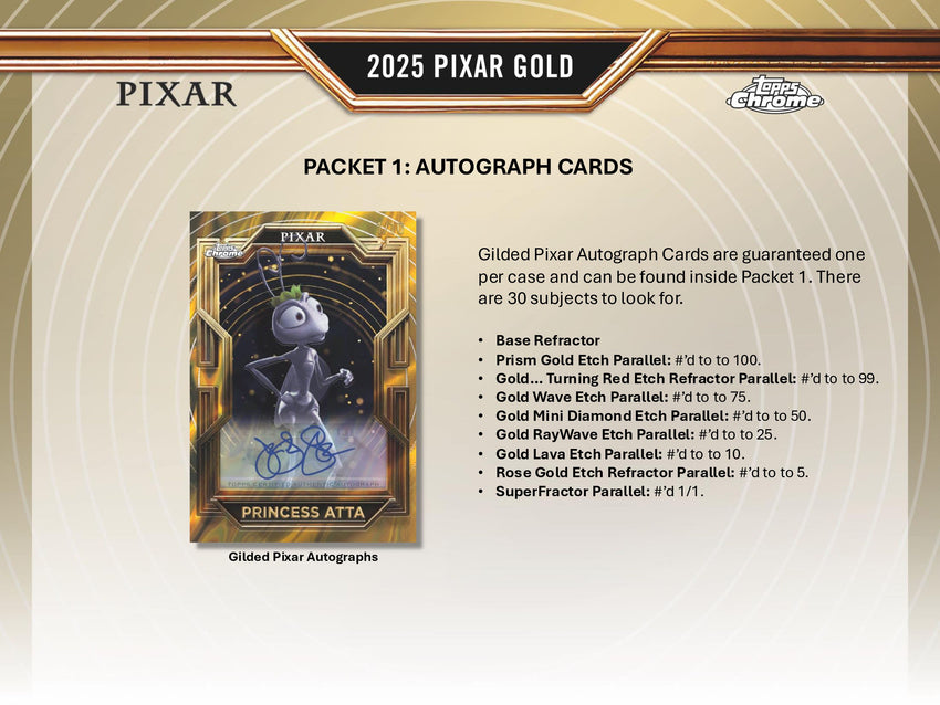 2025 Topps Pixar Gold Hobby Box